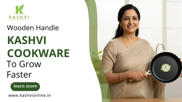 Kashvi Wooden Handle Tawa – Durable, Non-Stick & Perfect for Every Indian Kitchen