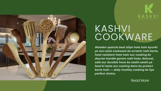 Kashvi premium wooden spatula set for non-stick cookware