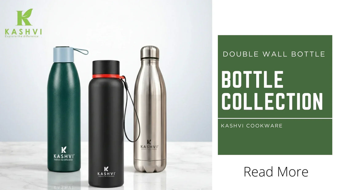 Kashvi premium double wall stainless steel water bottle for hot and cold drinks