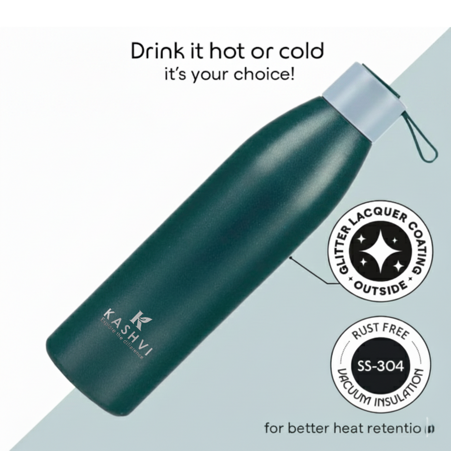 KASHVI Pearl Green Bottle (1 Liter)