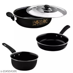 3Pcs Non-Stick Combo with LId