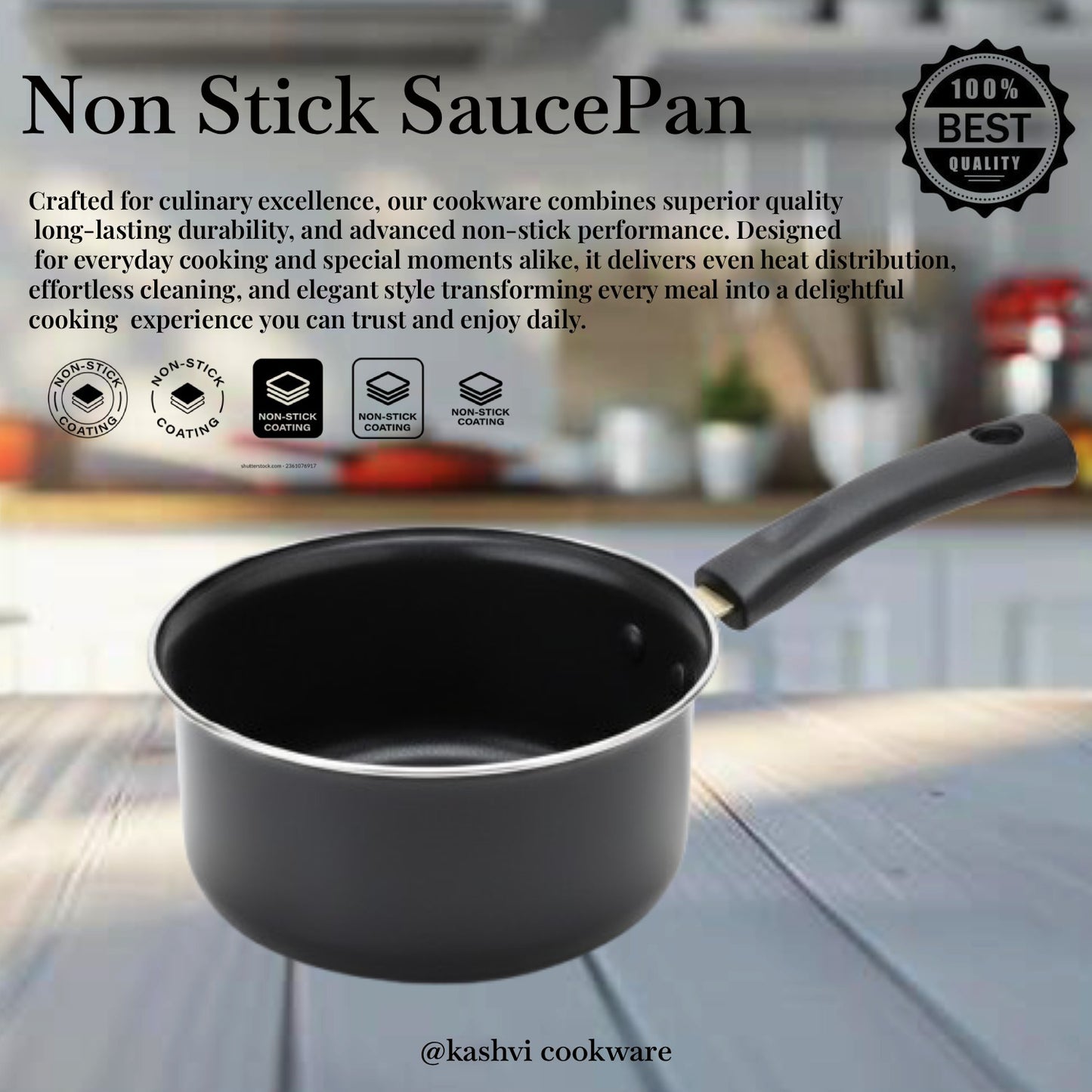 KASHVI 5-Piece Non-Stick Cookware Combo Set (Without Lid)