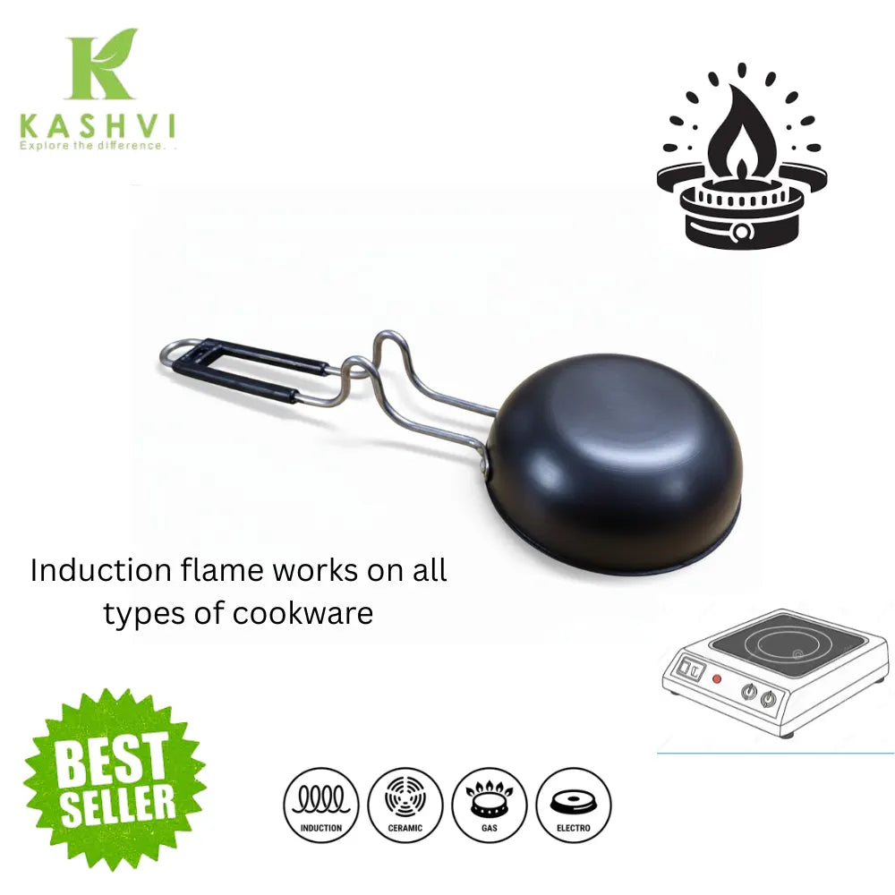 small iron tempering pan for indian kitchen