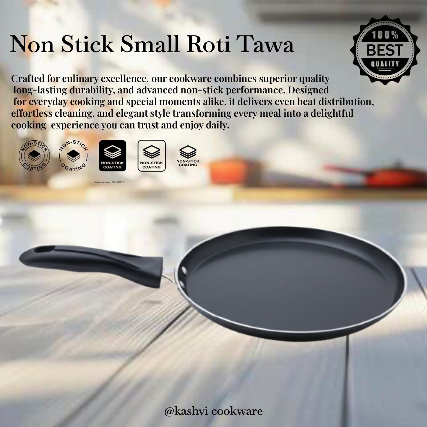 KASHVI 5-Piece Non-Stick Cookware Combo Set (Without Lid)