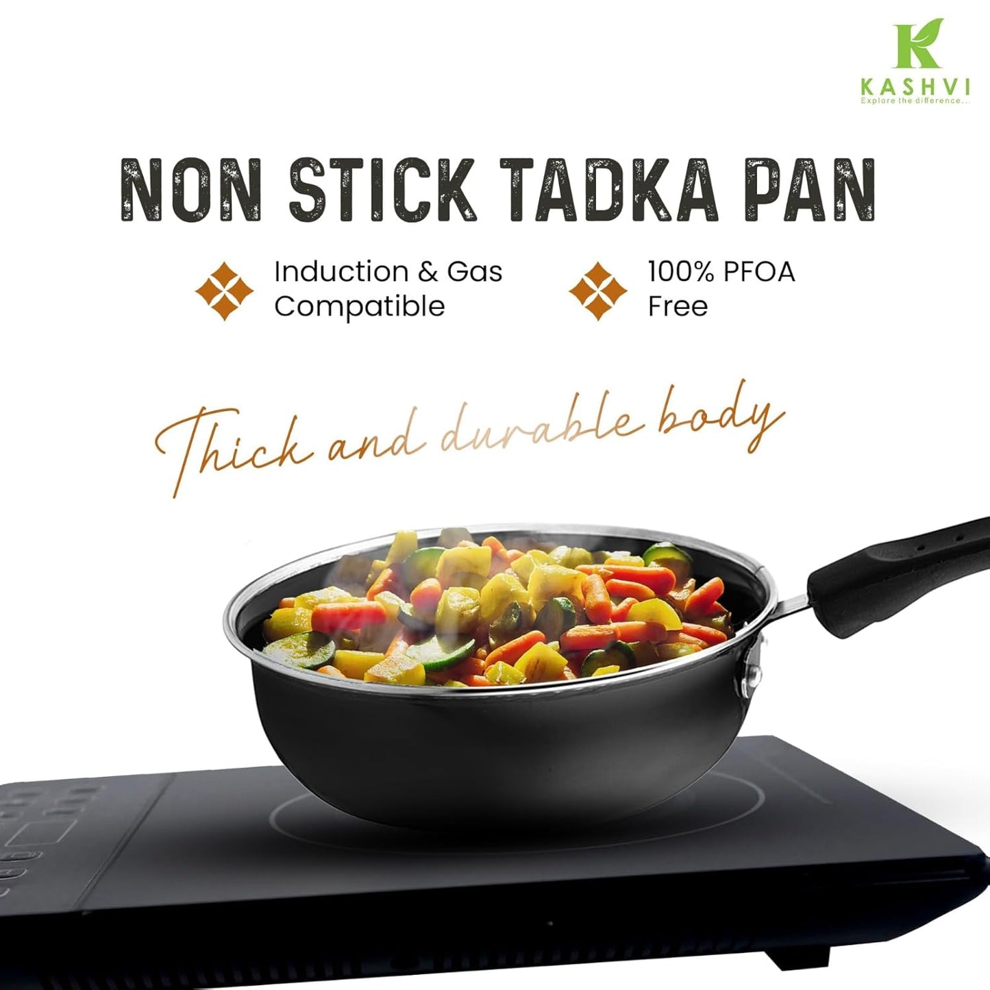 KASHVI Premium Non-Stick Tadka Pan