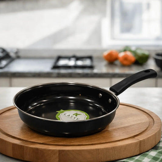 KASHVI iron fry pan with ceramic enamel coating