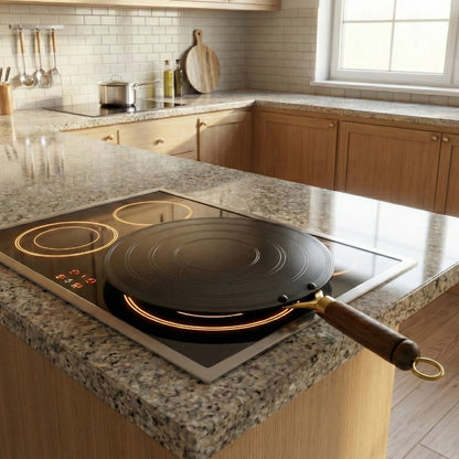 KASHVI Premium Iron Roti Tawa with Wooden Handle