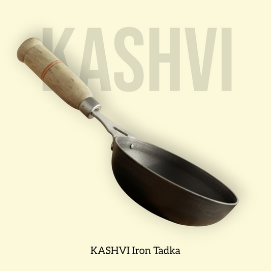 KASHVI Iron Tadka with Wooden Handle