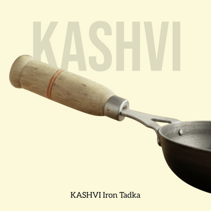KASHVI Iron Tadka with Wooden Handle