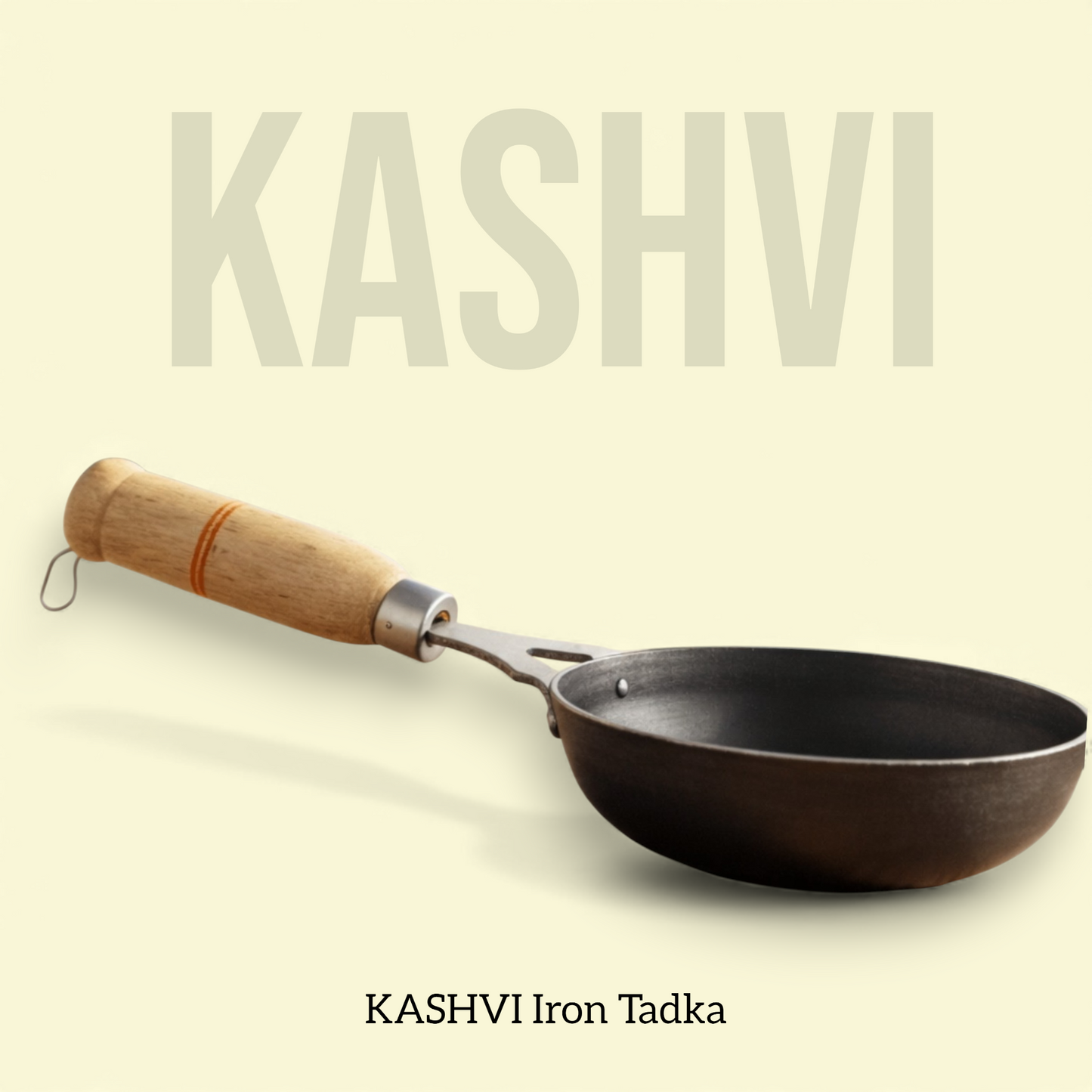 KASHVI Iron Tadka with Wooden Handle