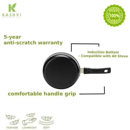 kashvi premium iron cookware small sauce pan