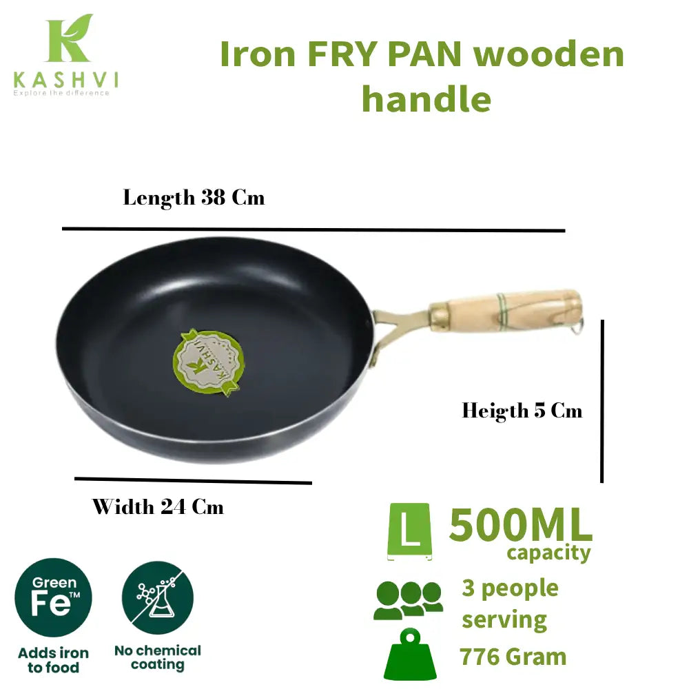 ceramic coated iron frying pan for indian cooking