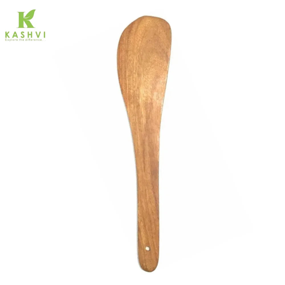 Wooden spatula on a white background with 'Kashvi' branding.