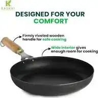 ceramic coated iron frying pan for indian cooking