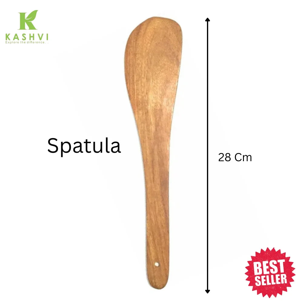 Wooden spatula with measurement and 'Best Seller' label on a white background